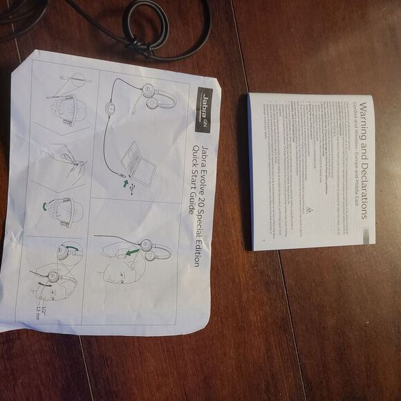 NEW Jabra HSC016 Evolve 20 USB 2 Ear Stereo MS 4999-823-309 Corded Headset - Picture 5 of 8